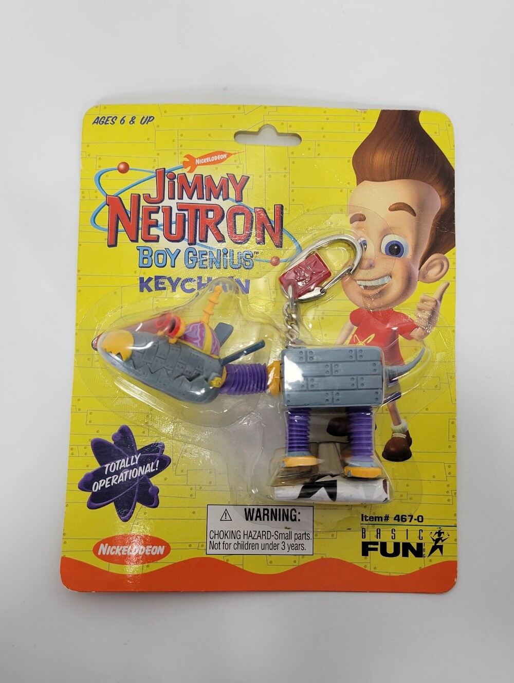 Jimmy Neutron Vintage Goddard Dog Nickelodeon TV Promo Keychain Toy Figure Rare